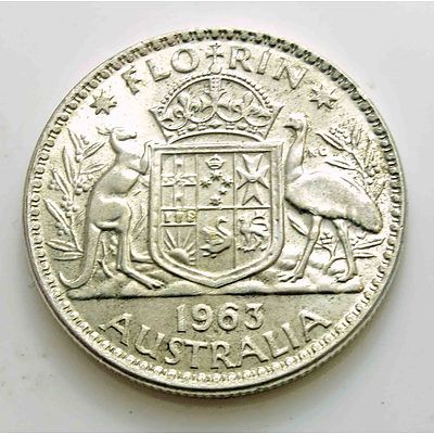 Australia: Silver Florin 1963