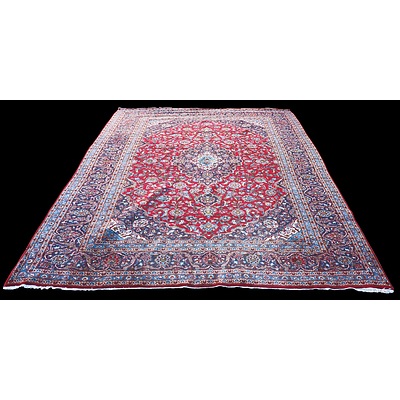 Persian Kashan Wool Pile Carpet