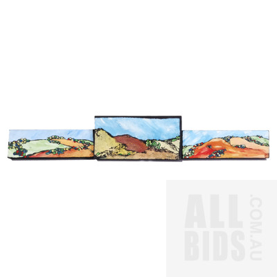 Three Landscape Paintings by Mel Jones, Acrylic on Canvas