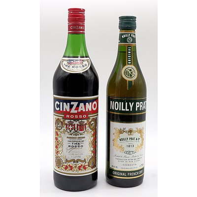 Cinzano The Rosso Vermouth One Litre and molly Pratt French Dry Vermouth 750 ml (2)
