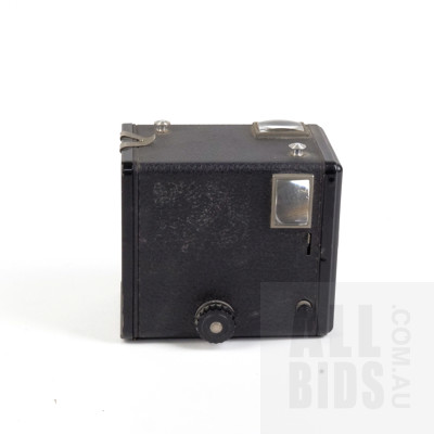 Vintage Kodak Brownie Model 1 Camera and Two Film Slide Holders