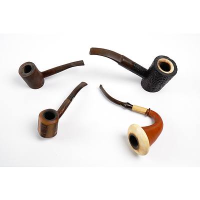 Four Antique and Vintage Pipes including Bakelite