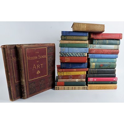 29 Vintage Books, Mostly Literature Including The Modern School of Art Volume 3-4 and More