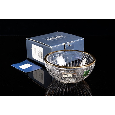 Waterford 'Marquis' Gilded Crystal Bowl with Original Box