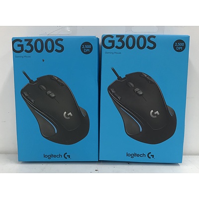 Logitech G300S Gaming Mouse -Lot Of Two