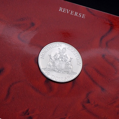 1992 RAM $10 Coin Australian Uncirculated Ten Dollar Coin in Card Northern Territory Commemorative