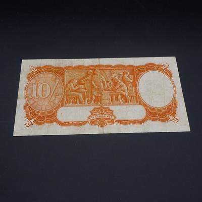 10/- 1942 Armitage McFarlane Australian Ten Shilling Banknote R13 F27184048
