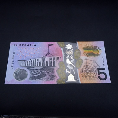 $5 2002 Stevens Fraser Australian Five Dollar Polymer Banknote R224 CJ160328486