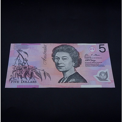 $5 2008 Stevens Henry Australian Five Dollar Polymer Banknote R221B BJ08695488