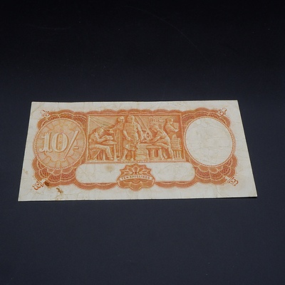 10/- 1949 Coombs Watt Australian Ten Shilling Banknote R14 A49036259