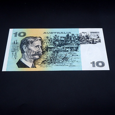 $10 1979 Knight Stone Australian Ten Dollar Banknote R307A TQX244977
