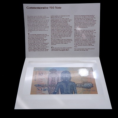 $10 1988 Johnston Fraser Australian Ten Dollar Banknote Collector Issue A01A AA06071322