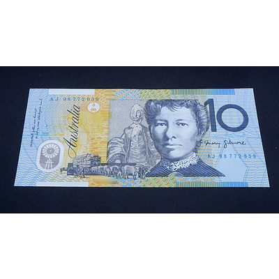 $10 1998 Evans McFarlane Australian Ten Dollar Polymer Banknote R318C AJ98772659