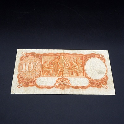 10/- 1952 Coombs Wilson Australian Ten Shilling Banknote R15 B3066575