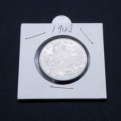 1943 Florin Australian Two Shilling Coin