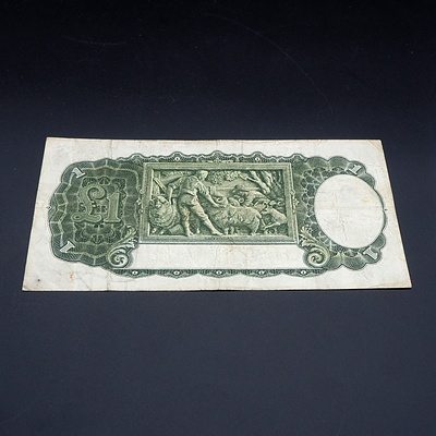 £1 1942 Armitage McFarlane Australian One Pound Banknote R30a H73442292