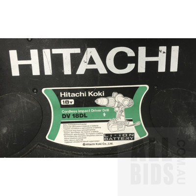 Hitachi Koki DV 18DL Cordless Impact Driver Drill