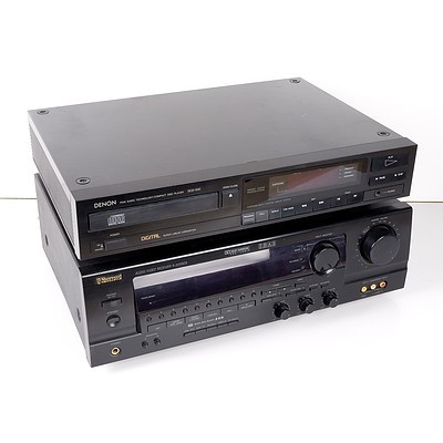 Sherwood R325-RDS Audio/Visual Receiver and Denon DCD-500 CD Player (2)
