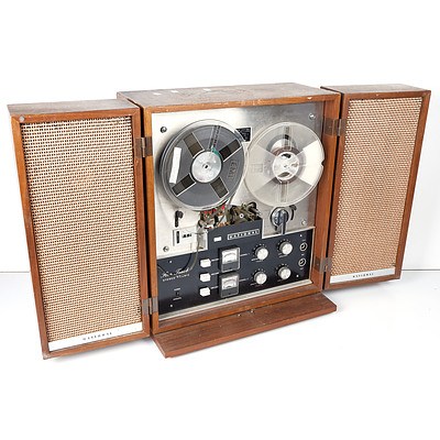 Vintage National Reel to Reel Recorder/Player with Detachable Speakers