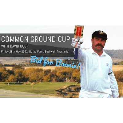 Play A Round of Golf with David Boon at the Common Ground Cup - Friday 28th May 2021 at Ratho Farm Bothwell Tasmania