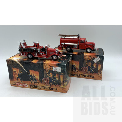 Matchbox Fire Engine Series - 1639 Bedford Tanker And 1932 Ford AA Open Cab Fire Engine