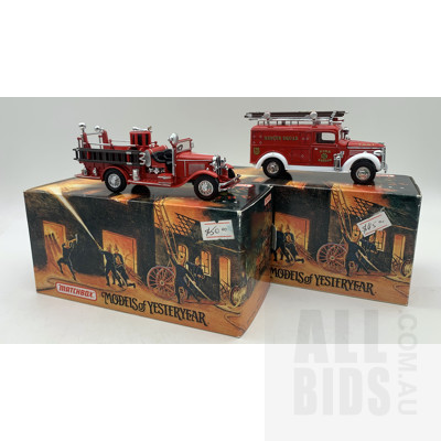 Matchbox Fire Engine Series - 1937 GMC rescue Squad Van And 1932 Ford Open Cab Fire Engine