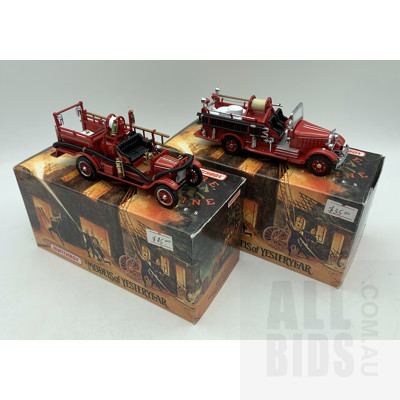 Matchbox Fire Engine Series - 1935 Mack AB Fire Engine And 1916 Ford Model T Fire Engine