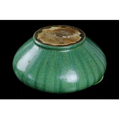 Vintage Melroseware Australian Pottery Green Glazed Pot