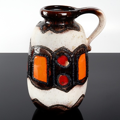 Retro West German Pottery Vase - Marked 484-27 To Base