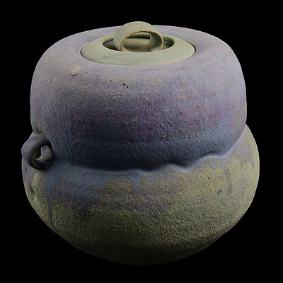 Jane De Boos Studio Pottery Earthenware Lidded pot