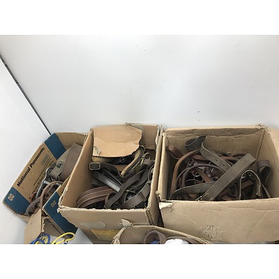 Lot Of Leather Belts, Horse Shoes, Harnesses and Other Accessories