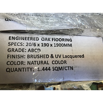 Engineered Oak Floor Boards -7.22 Square Metres -Unused