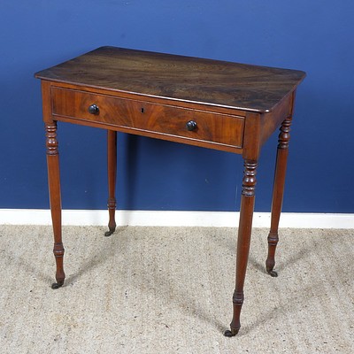 Victorian Flame Mahogany Ladies Writing Table, Late 19th Century