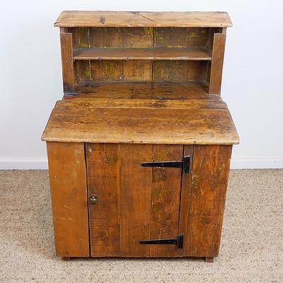 Antique Australian Depression Era Children's Cupboard Made From Reclaimed Timbers and Tea Chests