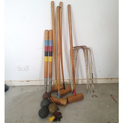 Early 20th Century Croquet Set