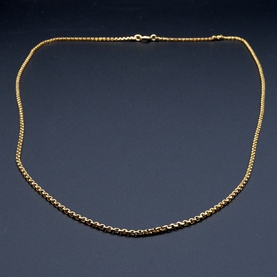 18ct Yellow Gold Filed Curb link Chain, 15.2g