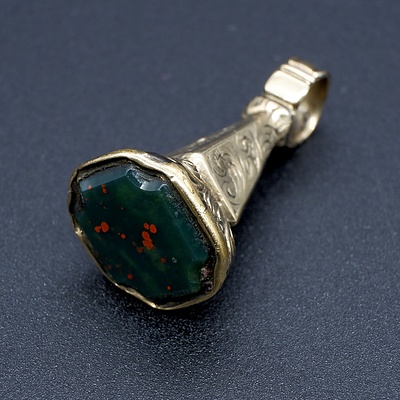 Victorian 9ct Yellow Gold and Bloodstone Seal, 2g