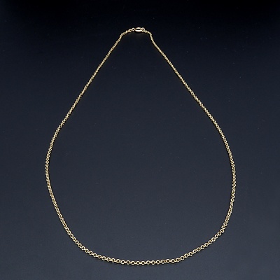 Antique 15ct Yellow Gold Muff Chain, 13.69g