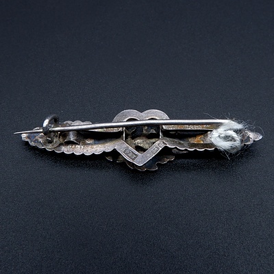 Early 20th Century Sterling Silver Brooch with Gold Sheet, Birmingham 1915