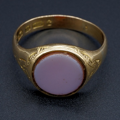Antique 15ct Yellow Gold and Carnelian Ring, 5g
