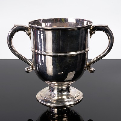 Queen Anne Sterling Silver Twin Handled Cup, London, Circa 1703, 679g