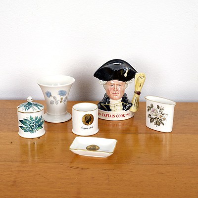 Royal Doulton Jim Beam Captain Cook Whiskey Case and a Collection of English China, Wedgwood, Royal Worcester and More