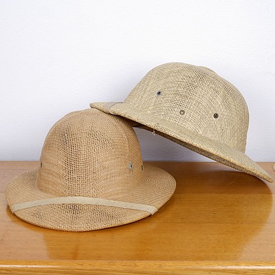 Two Vintage American Dr Livingston's Safari Hats