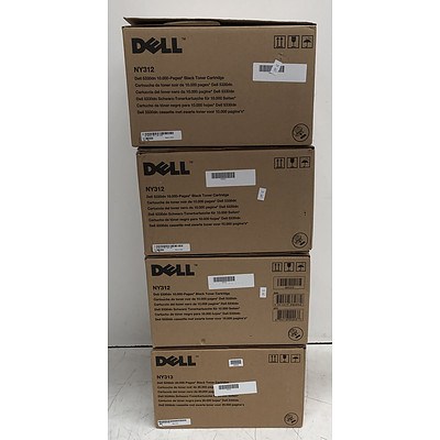 Dell NY312/NY313 Toner Cartridges - Lot of Four