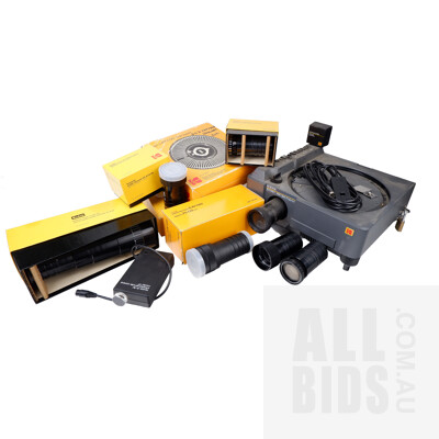 Kodak Ektapro 5000 Slide Projector with Two Carousels and Assorted Accessories