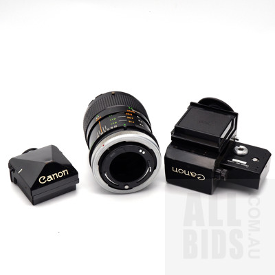 Canon F1 Film Camera, Minolta Autospot 1 with Manual, Assorted Lenses and Accessories