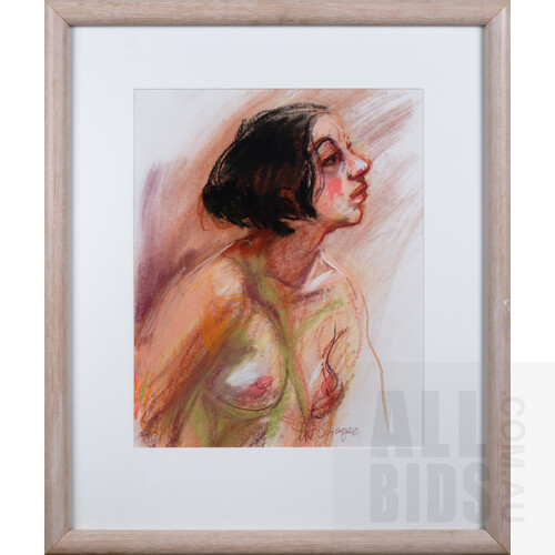 Wendy Sharpe (born 1960), Untitled (Nude), Pastel, 35 x 29 cm