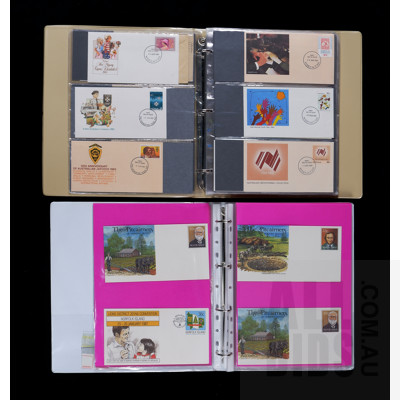 Two Albums of Australian and International First Day Covers, Including China, Fiji and More , Approximately 120