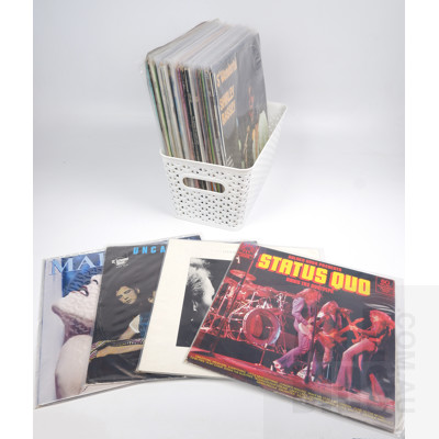 40 Vinyl LP 12 Inch Records, Mostly Classic Rock Including Madonna, Uncanny-X-Men,John Farnham, Bryan Ferry, Status Quo and More