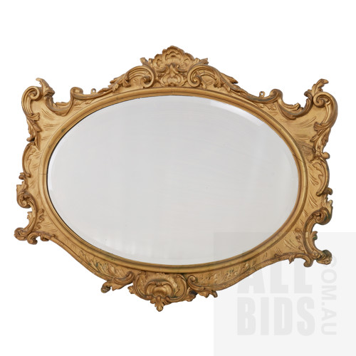 Antique Style Giltwood and Gesso Wall Mirror